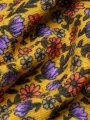 Hardal Çiçekli Pazen Kumaş