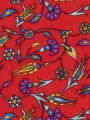 Kırmızı Şal Desen Pazen Kumaş