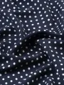 Lacivert Beyaz Puantiyeli Kaşmir Viskon