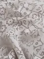 Vizon Çiçekli İpeker Yakma Kumaş
