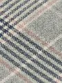 Pembe-Lacivert Çizgili Gri Ekose Gabardin