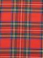 Sarı-Beyaz Çizgili Kırmızı Ekose Gabardin