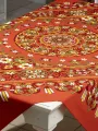 Turuncu Tokat Baskısı Masa Örtüsü