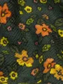 Yeşil Çiçek Desenli Pazen Kumaş