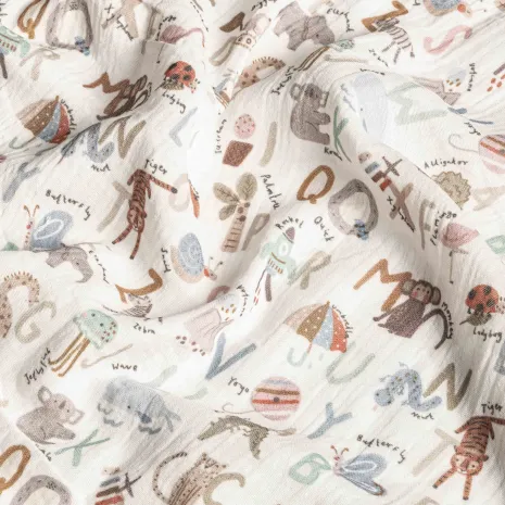 Harf Desenli Bebek Müslin