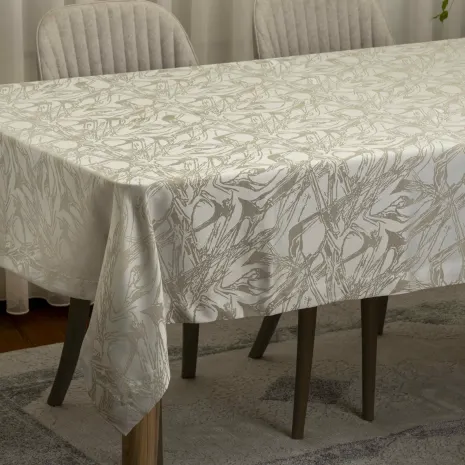 Açık Yeşil Mermer Desenli Masa Örtüsü