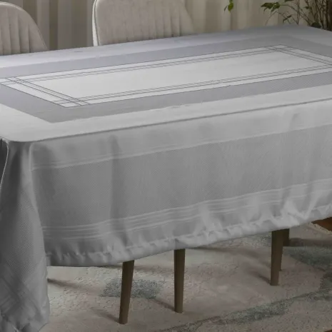 Gri Pano Desen Masa Örtüsü