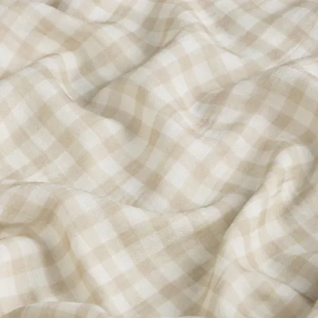 Krem Kareli Bebek Müslin