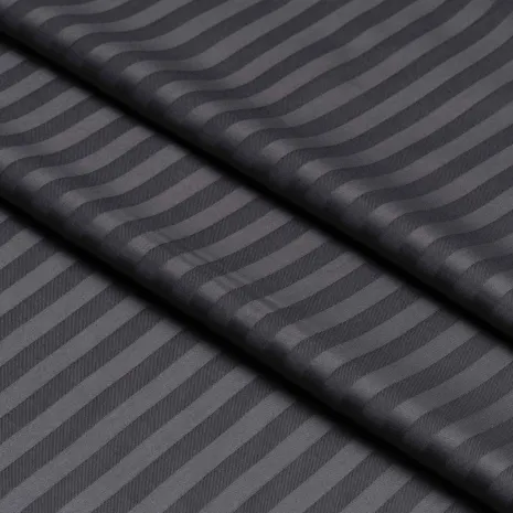 Antrasit Çizgili Pamuk Saten