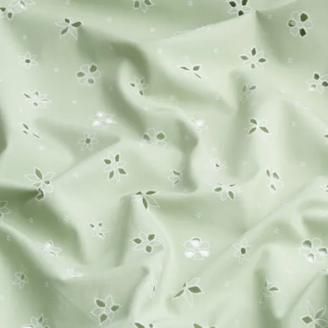 Nane Yeşili Yakma Fisto Kumaş (Çiçekli)