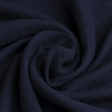 Koyu Lacivert Düz Renk Müslin Kumaş