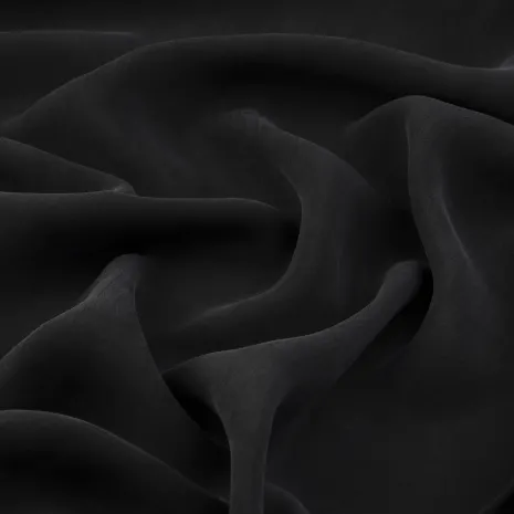 Siyah İpeker Cupro Kumaş