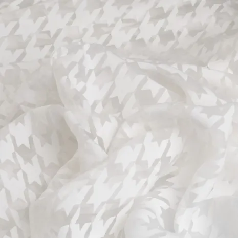 İpeker Yakma Kumaş - Kazayağı Beyaz