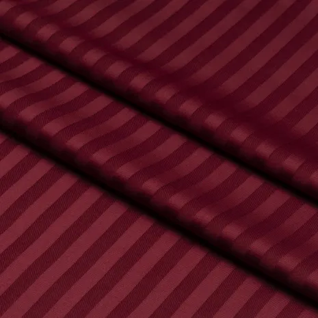 Bordo Çizgili Pamuk Saten