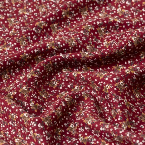 Kırmızı Çıtır Desen Kaşmir Viskon