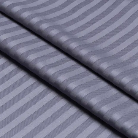 Koyu Gri Çizgili Pamuk Saten
