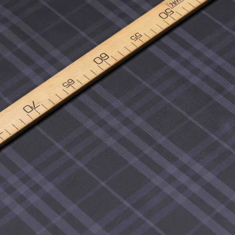 Lacivert Ekose Gabardin