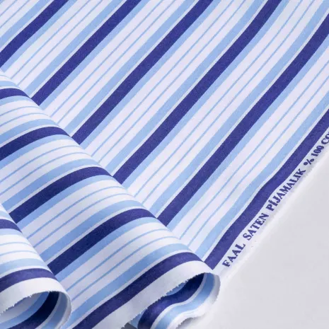 Mavi Poplin Pijamalık