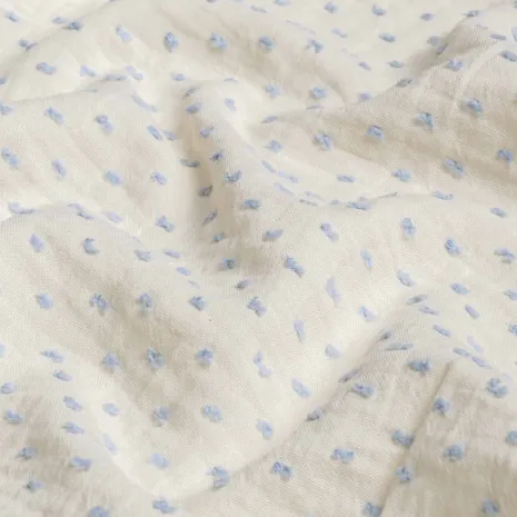 Mavi  Puantiyeli Müslin