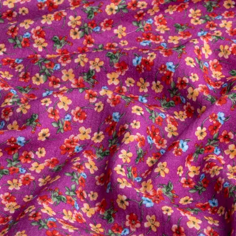 Mor Çıtır Desen Müslin Kumaş