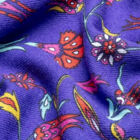 Mor Şal Desen Pazen Kumaş