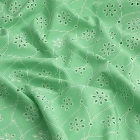 Desenli Yeşil Yakma Fisto Kumaş