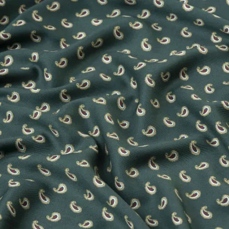 Zümrüt Buta Desen Kaşmir Viskon