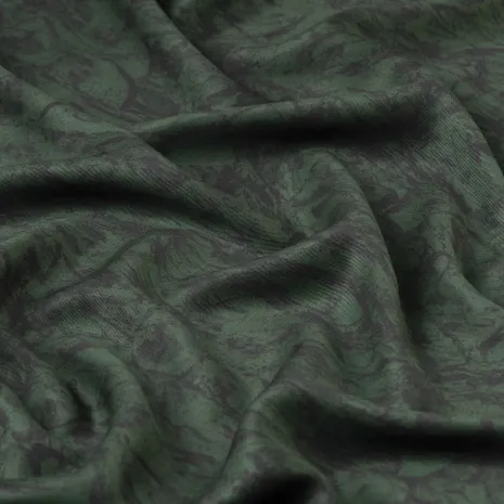 Zümrüt Dumanı Desenli Kaşmir Viskon