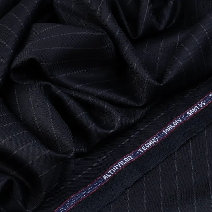 Altınyıldız Çizgili Takım Elbiselik Kumaş – Lacivert