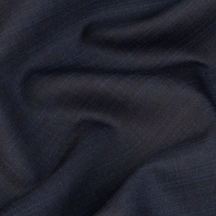 Flam Gabardin Koyu Lacivert Mavi Çizgili Kumaş