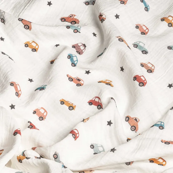 Araba Desenli Bebek Müslin