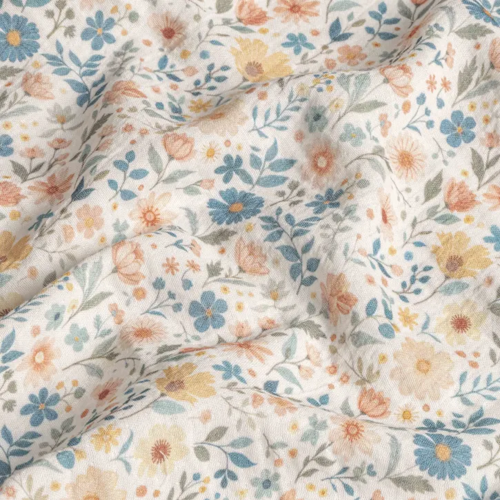 Çiçek Desenli Bebek Müslin-2