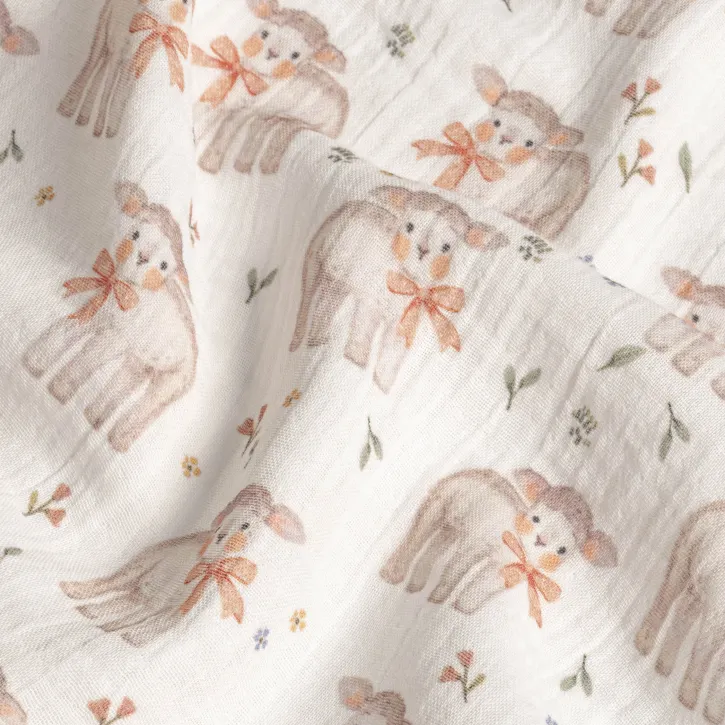 Kuzu Desenli Bebek Müslin