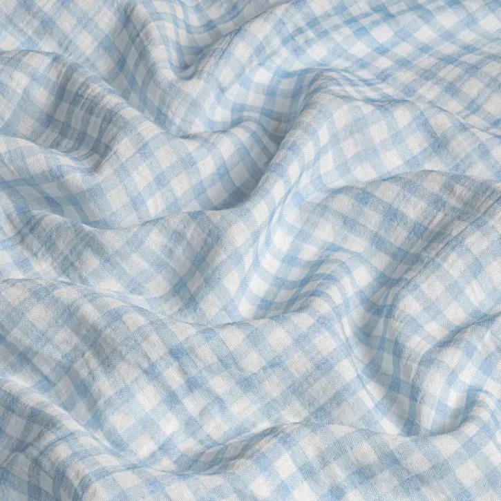 Mavi Kareli Bebek Müslin