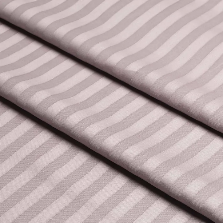 Koyu Lavanta Çizgili Pamuk Saten