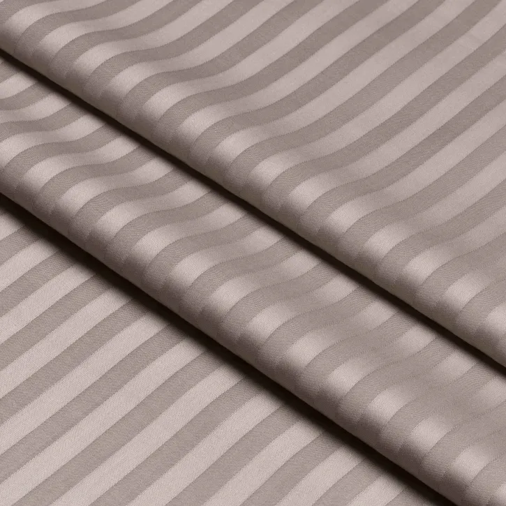 Vizon Çizgili Pamuk Saten