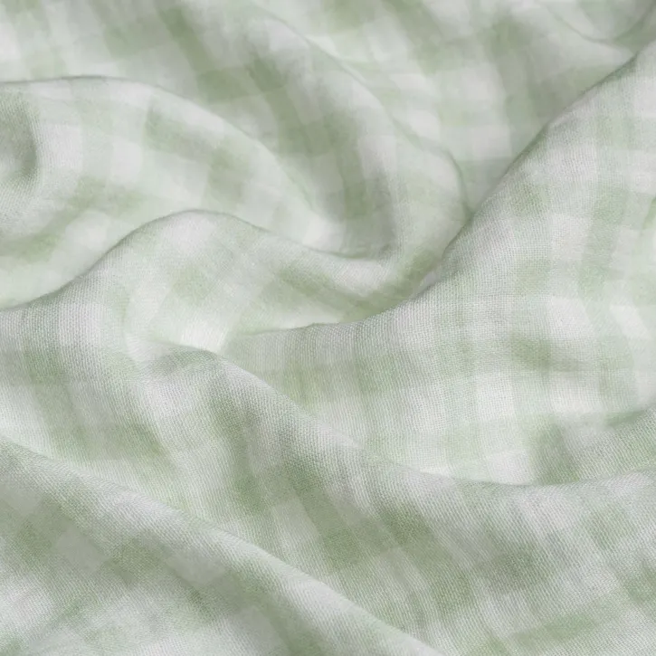 Yeşil Kareli Bebek Müslin