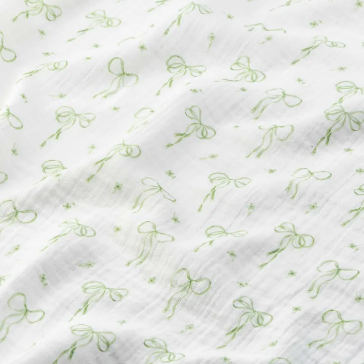 Yeşil Fiyonklu Bebek Müslin