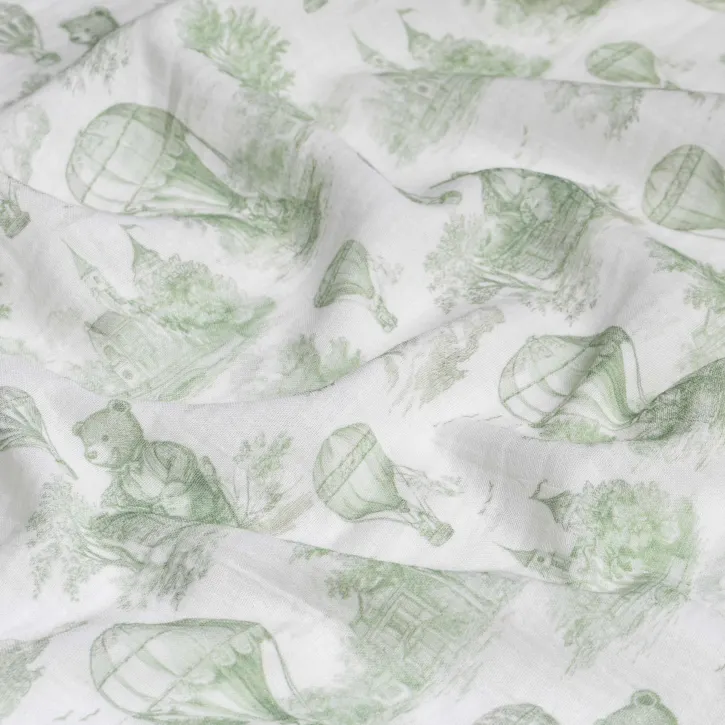 Yeşil Balonlu Bebek Müslin