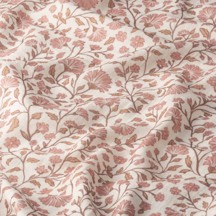 Pembe Çiçekli Bebek Müslin