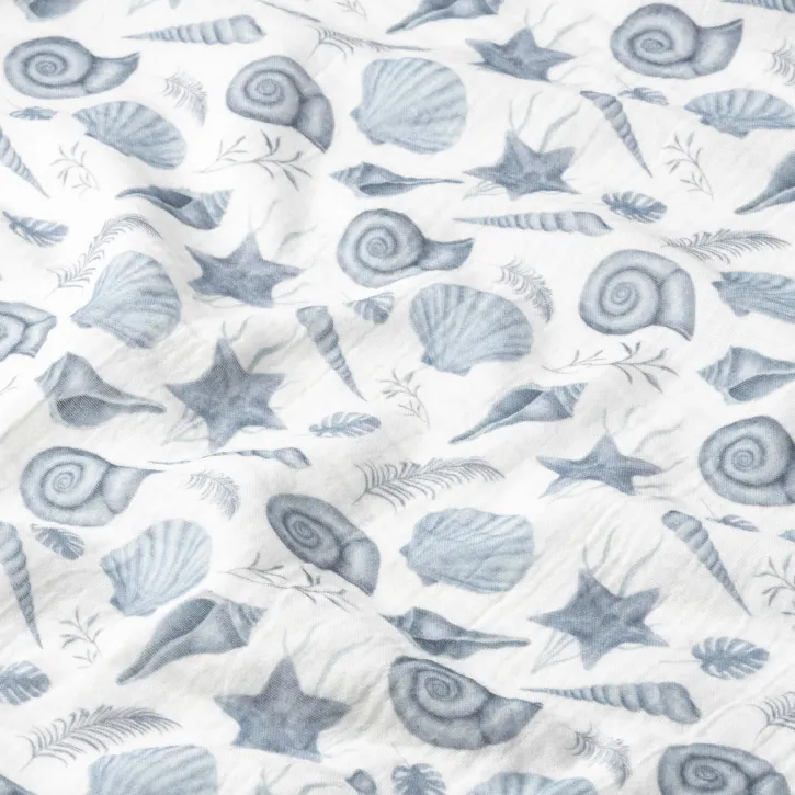 Mavi Deniz Kabuğu Bebek Müslin