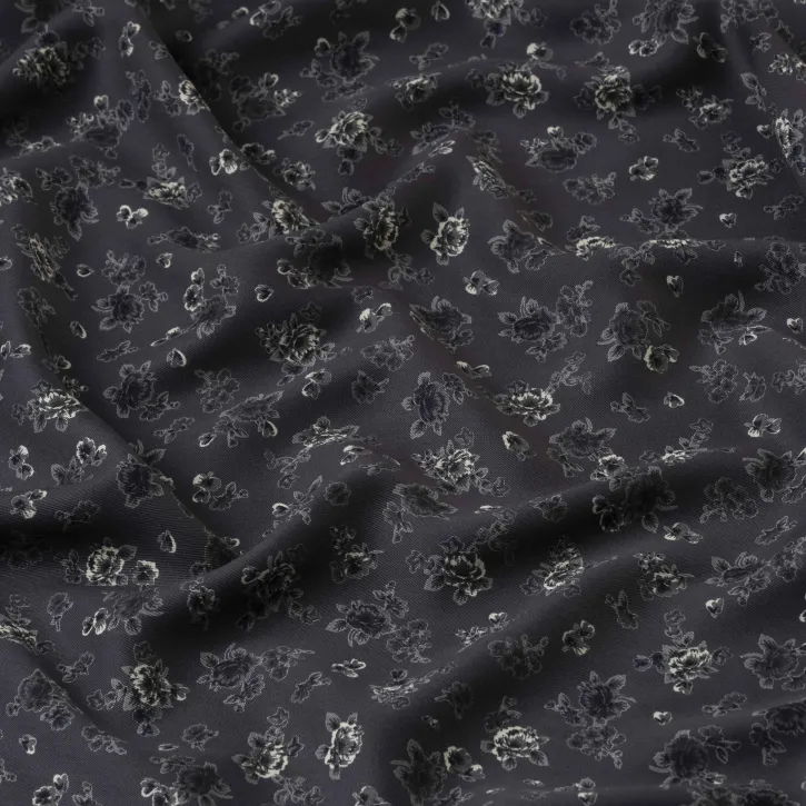 Antrasit Çıtır Desen Kaşmir Viskon