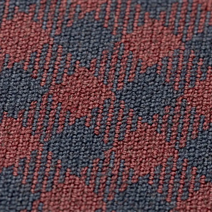 Bordo-Lacivert Ekose Gabardin