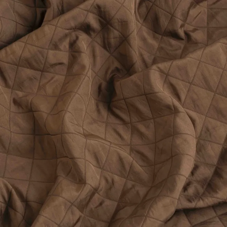 Kahverengi Kapitone Kumaş