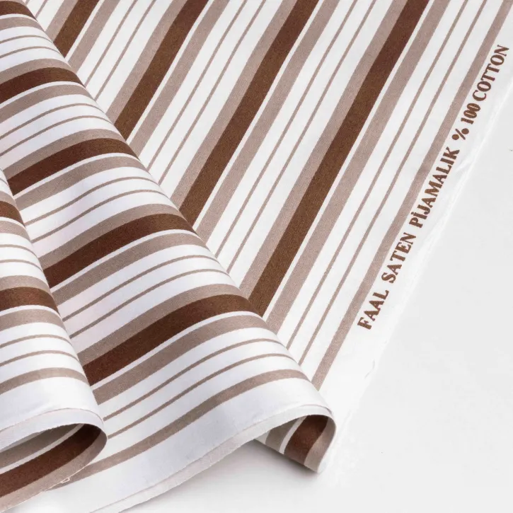 Kahverengi Poplin Pijamalık