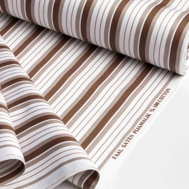 Kahverengi Poplin Pijamalık