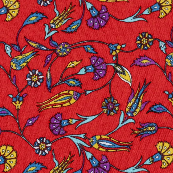 Kırmızı Şal Desen Pazen Kumaş