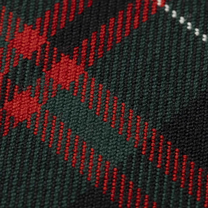 Kırmızı-Yeşil Ekose Gabardin