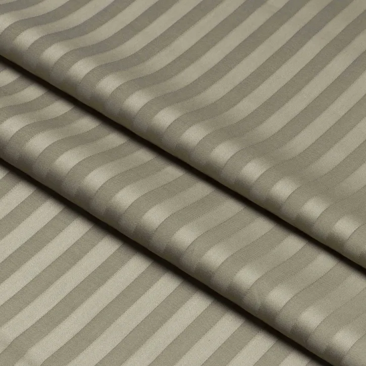 Yeşil Çizgili Pamuk Saten