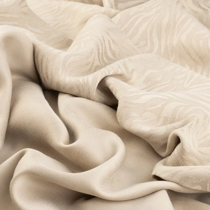 Krem Jakar Cupro Kumaş